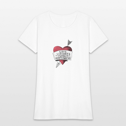 Love, Liberty | Women's Tee - white