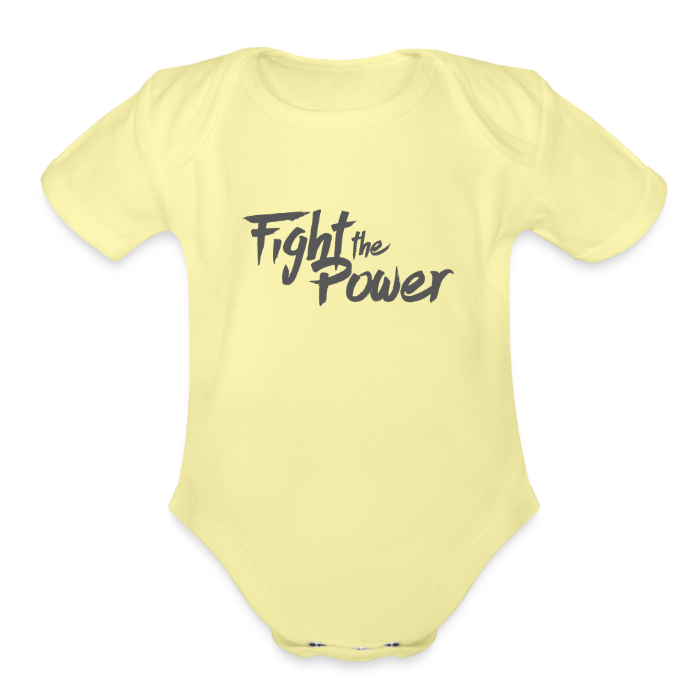 Fight the Power | Baby Onesie - washed yellow