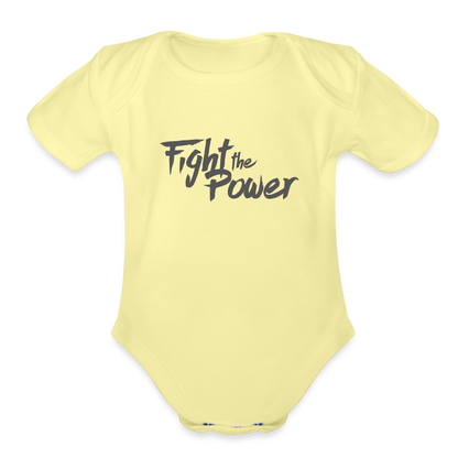 Fight the Power | Baby Onesie - washed yellow