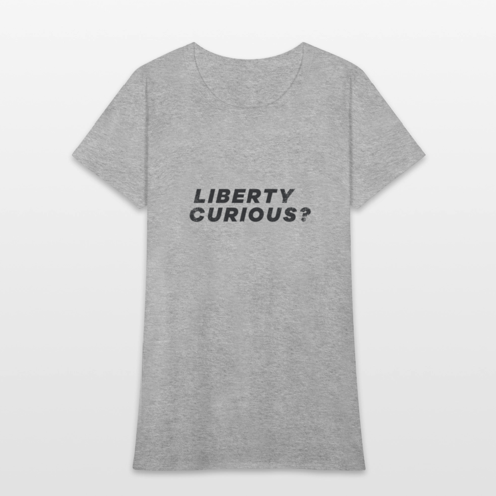 Liberty Curious? | Women's Tee - heather gray