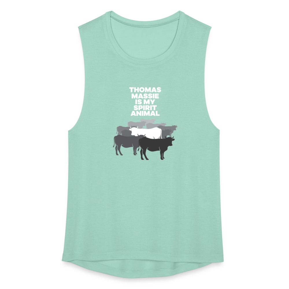 Thomas Massie Is My Spirit Animal | Women's Muscle Tank - dusty mint blue