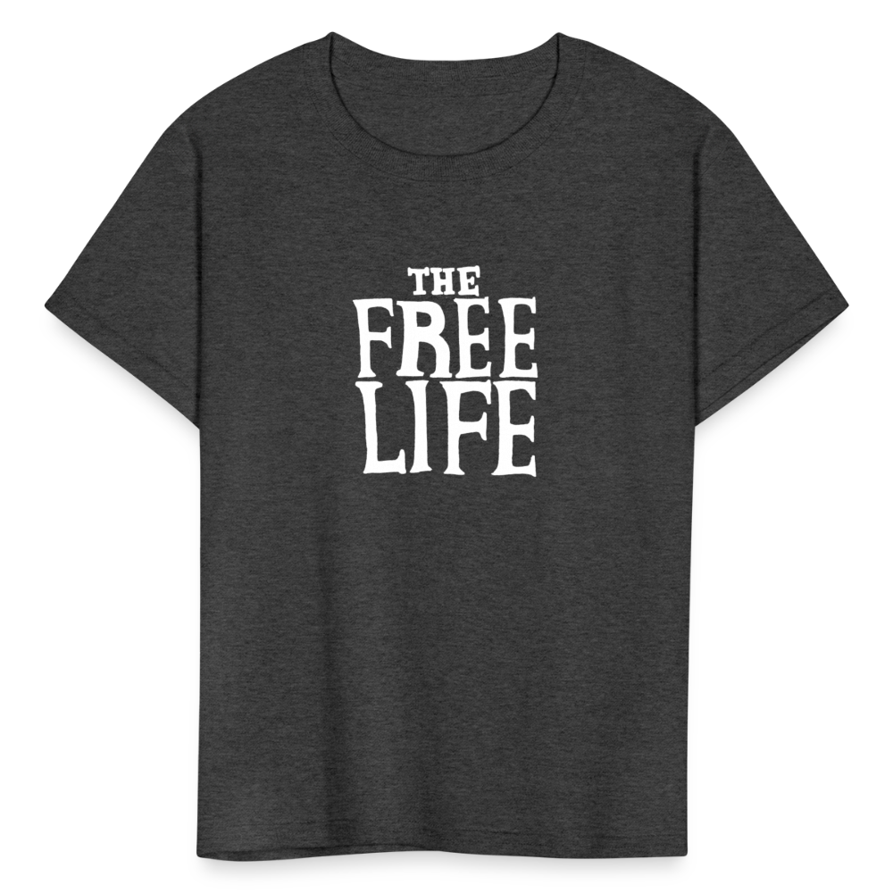 The Free Life | Youth Tee - heather black