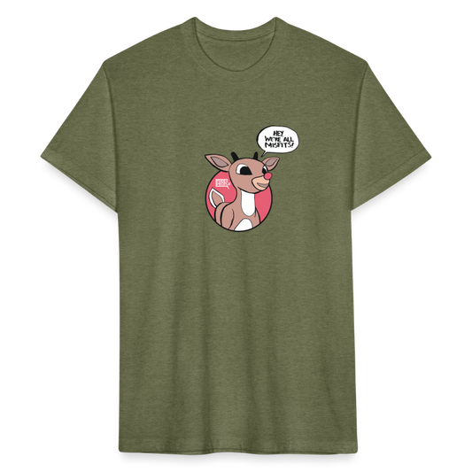 Rudolph Misfits | Men's Tee - heather military green