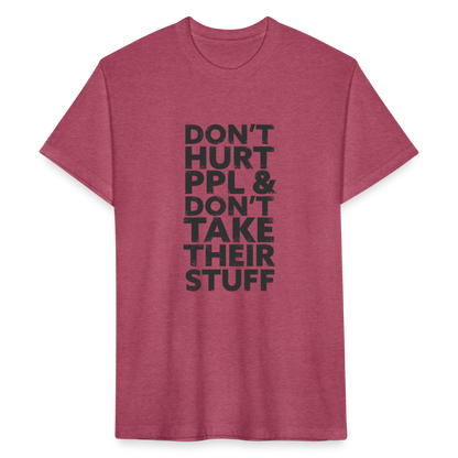 Don't Hurt People | Men's Tee - heather burgundy