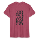 Don't Hurt People | Men's Tee - heather burgundy