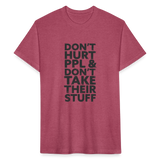 Don't Hurt People | Men's Tee - heather burgundy