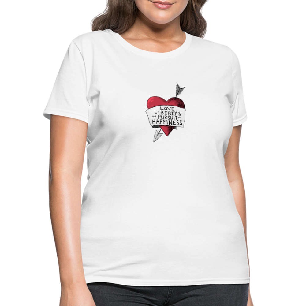 Love, Liberty | Women's Tee - white