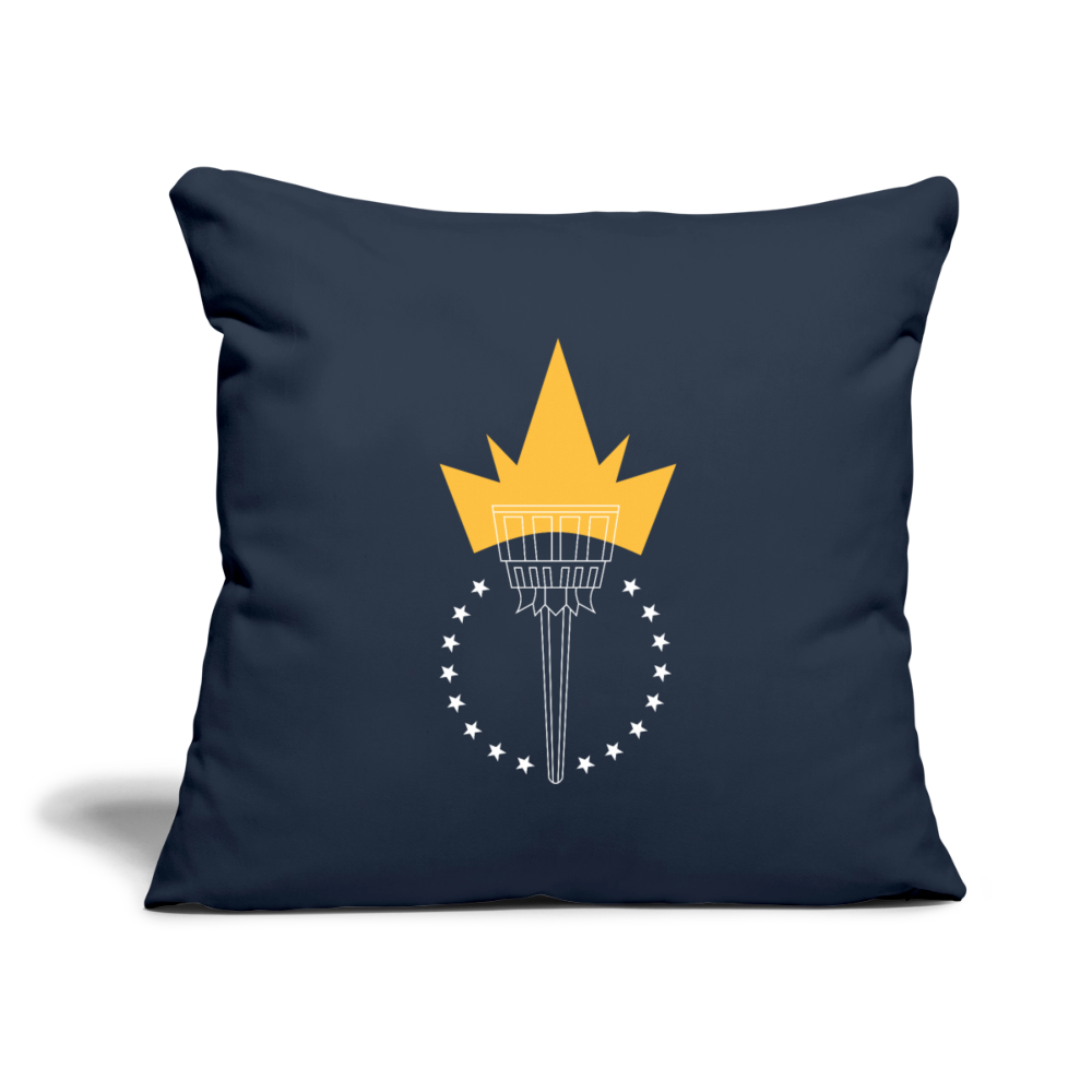 Freedom Torch | Throw Pillow Cover - navy