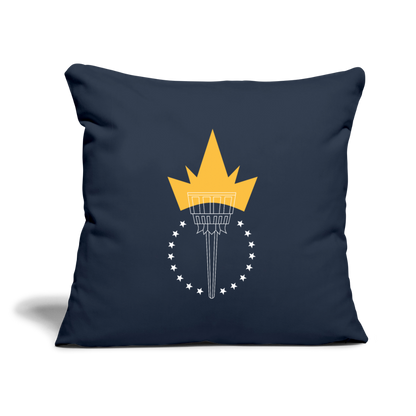 Freedom Torch | Throw Pillow Cover - navy
