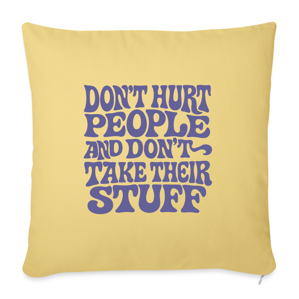 Don't Hurt People | Retro | Throw Pillow Cover - washed yellow