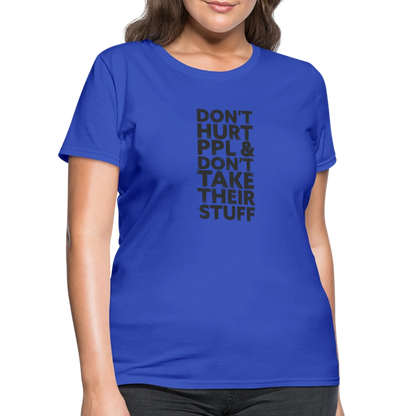Don't Hurt People | Women's Tee - royal blue