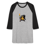 Free the Porcupine | Baseball Tee - heather gray/black