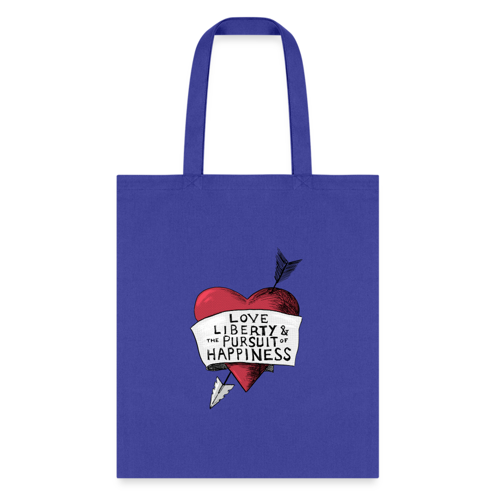 Love, Liberty | Tote Bag - royal blue