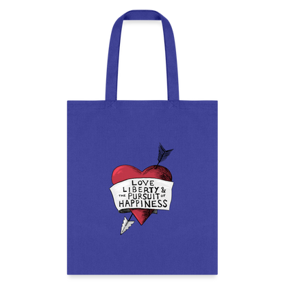 Love, Liberty | Tote Bag - royal blue