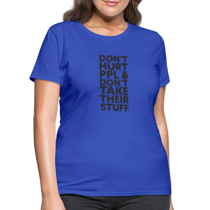 Don't Hurt People | Women's Tee - royal blue