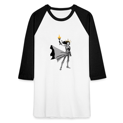 Liberty Hero | Baseball Tee - white/black