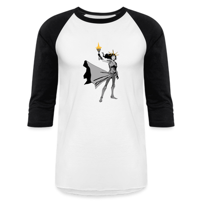 Liberty Hero | Baseball Tee - white/black