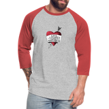 Love, Liberty | Baseball Tee - heather gray/red