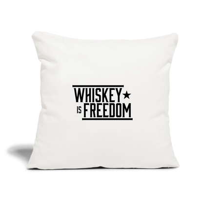 Whiskey is Freedom | Throw Pillow Cover - natural white
