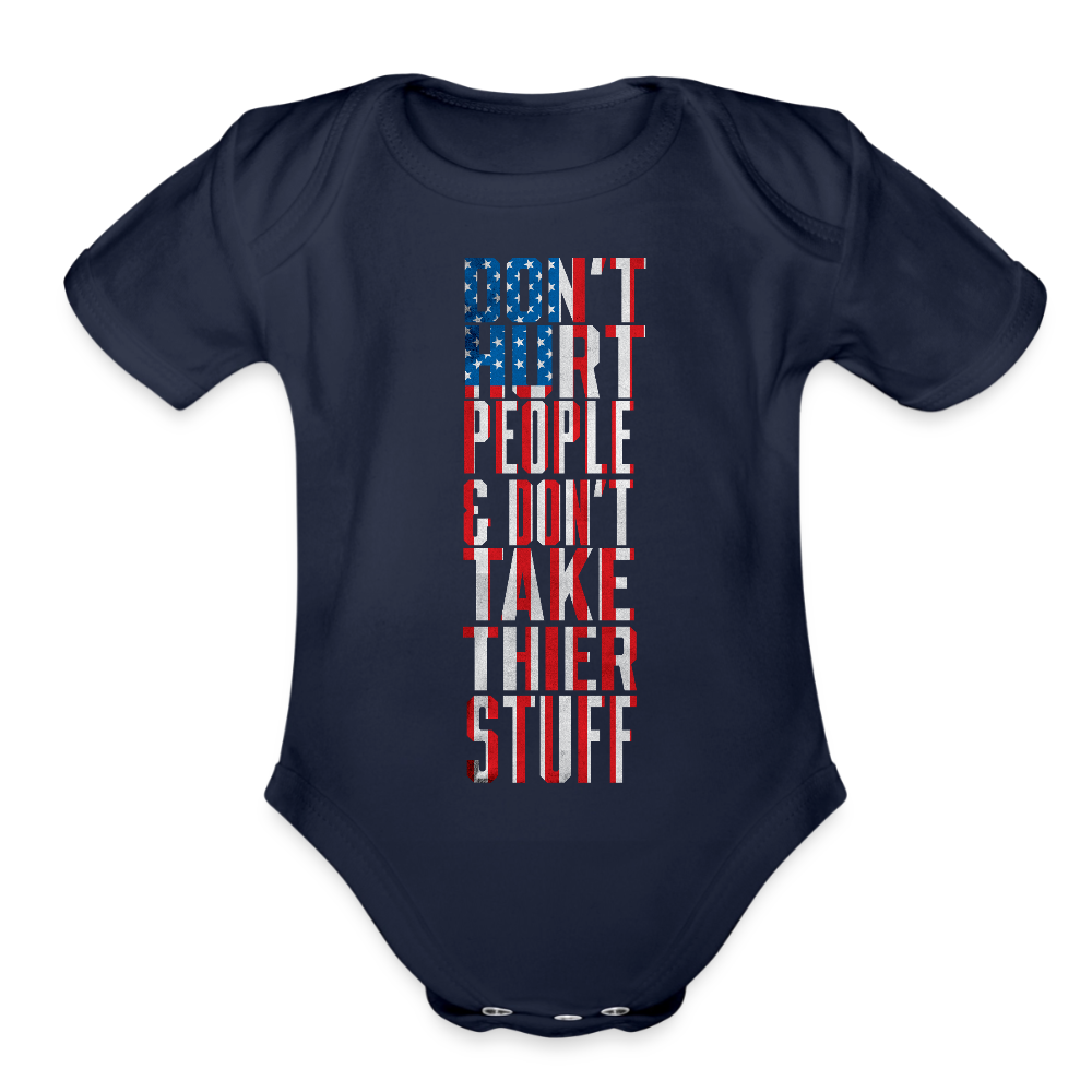 Don't Hurt People | Flag | Baby Onesie - dark navy