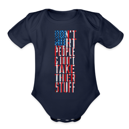 Don't Hurt People | Flag | Baby Onesie - dark navy