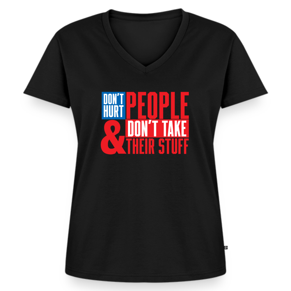 Don't Hurt People | America | Women's V-Neck Tee - black