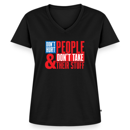 Don't Hurt People | America | Women's V-Neck Tee - black