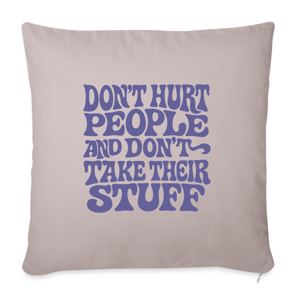 Don't Hurt People | Retro | Throw Pillow Cover - light taupe