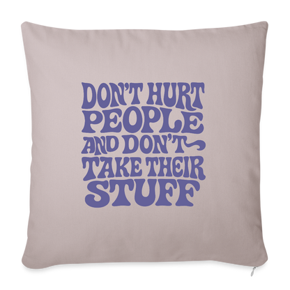 Don't Hurt People | Retro | Throw Pillow Cover - light taupe