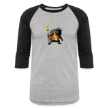 Free the Porcupine | Baseball Tee - heather gray/black