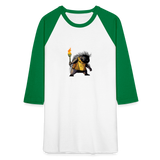 Free the Porcupine | Baseball Tee - white/kelly green