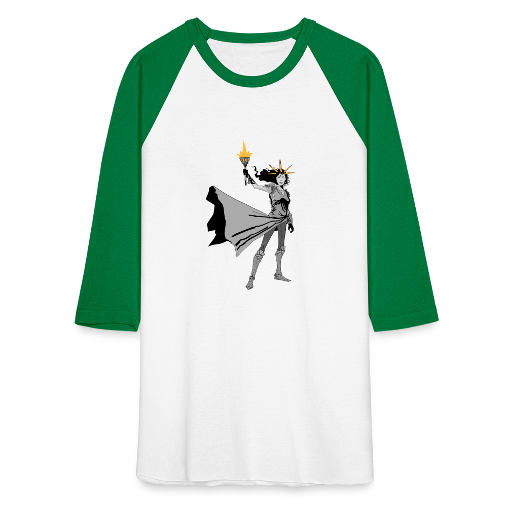 Liberty Hero | Baseball Tee - white/kelly green