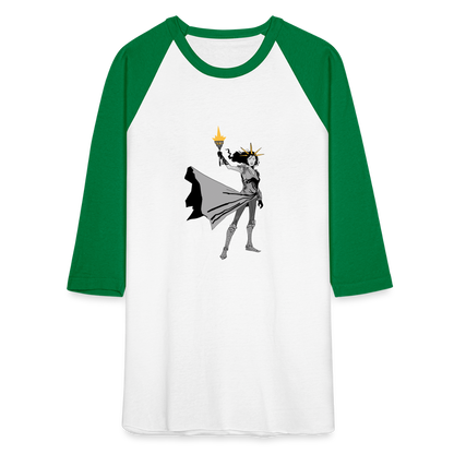 Liberty Hero | Baseball Tee - white/kelly green