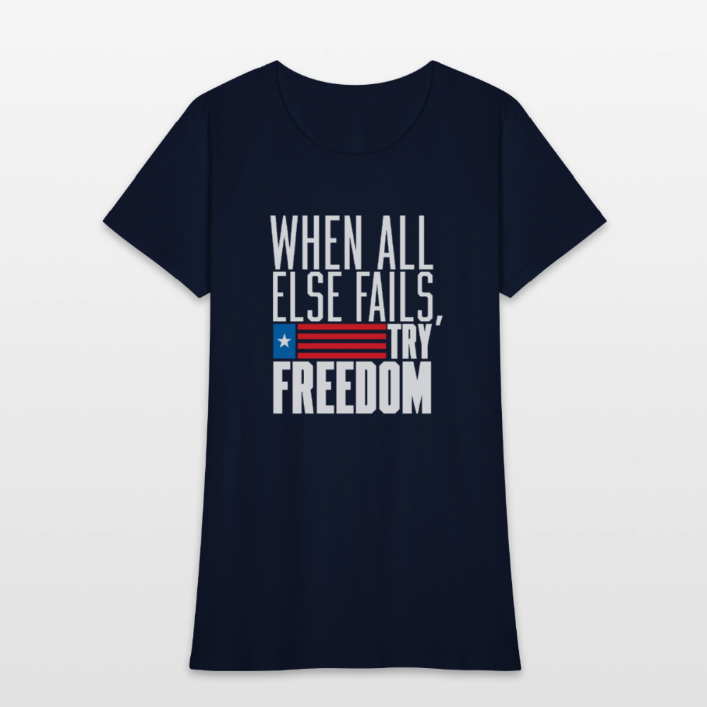Try Freedom | Women's Tee - navy