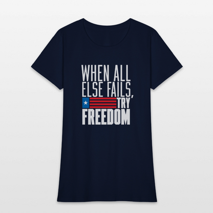 Try Freedom | Women's Tee - navy