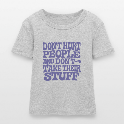 Don't Hurt People | Retro | Women's Crop Tee - heather gray