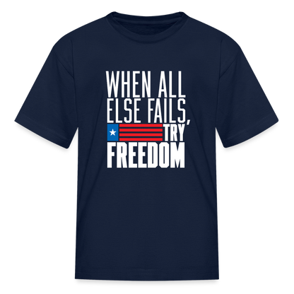 Try Freedom | Youth Tee - navy