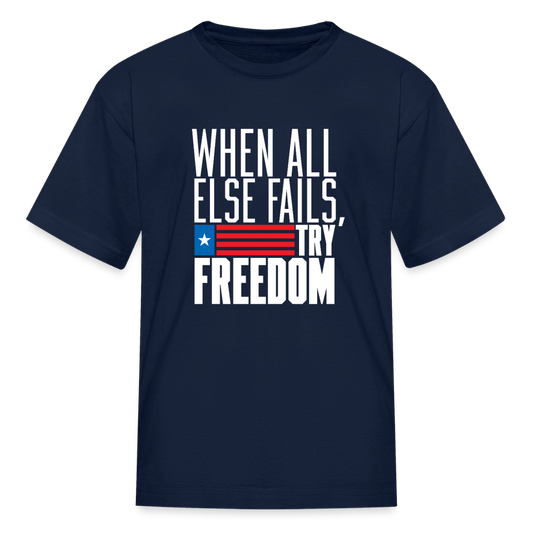 Try Freedom | Youth Tee - navy