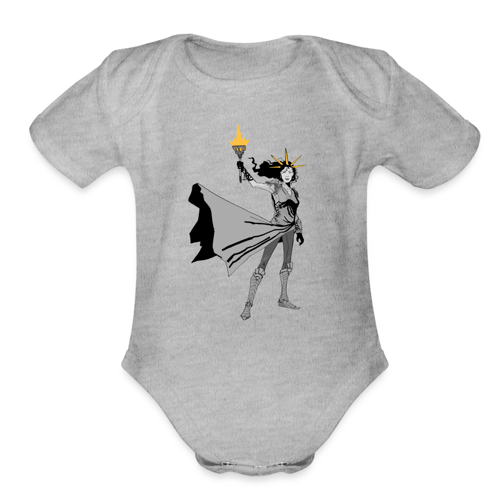 Liberty Hero | Baby Onesie - heather grey