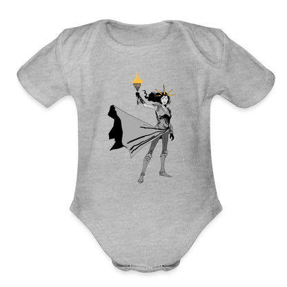 Liberty Hero | Baby Onesie - heather grey