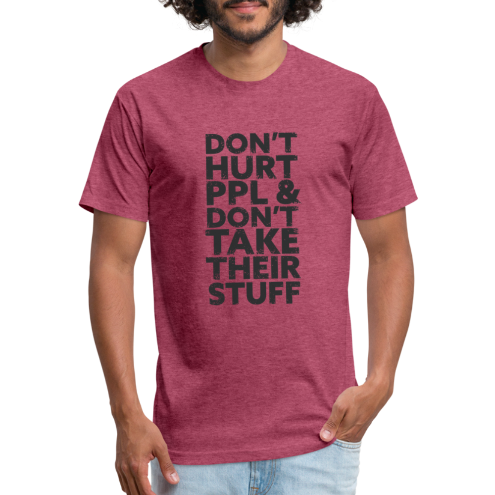 Don't Hurt People | Men's Tee - heather burgundy