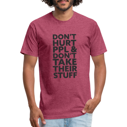 Don't Hurt People | Men's Tee - heather burgundy