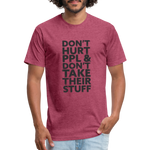 Don't Hurt People | Men's Tee - heather burgundy