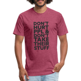 Don't Hurt People | Men's Tee - heather burgundy