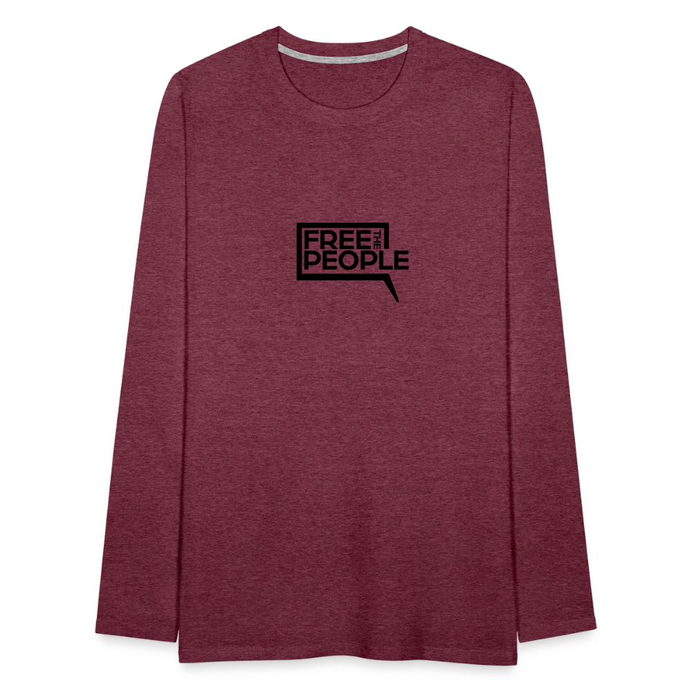 Free the People | Men's Long Sleeve Tee - heather burgundy