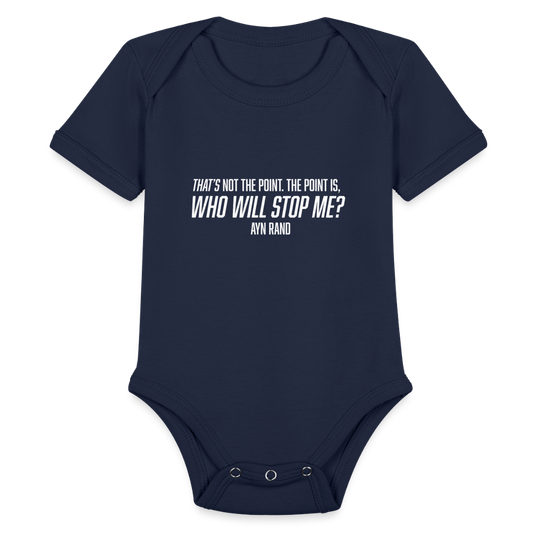 Ayn Rand Quote | Baby Onesie - dark navy