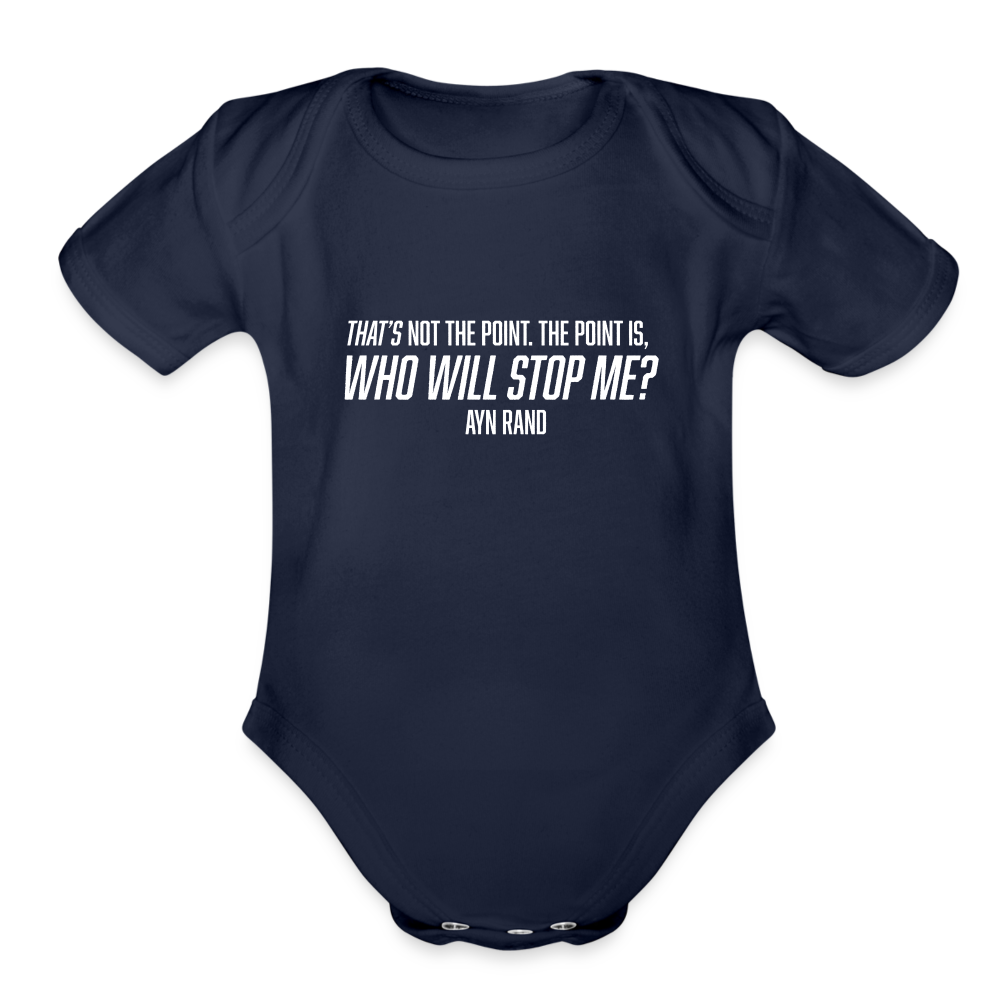 Ayn Rand Quote | Baby Onesie - dark navy