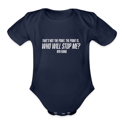 Ayn Rand Quote | Baby Onesie - dark navy