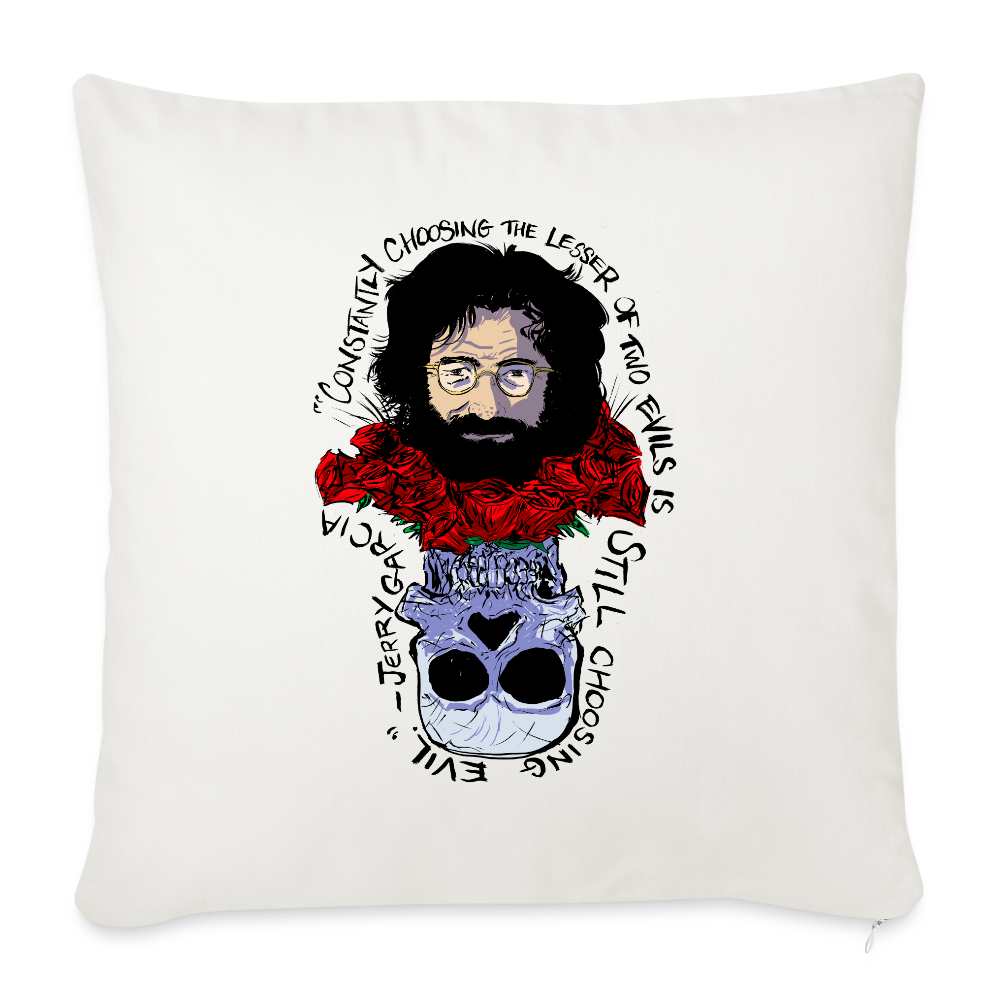 Jerry Garcia | Throw Pillow Cover - natural white