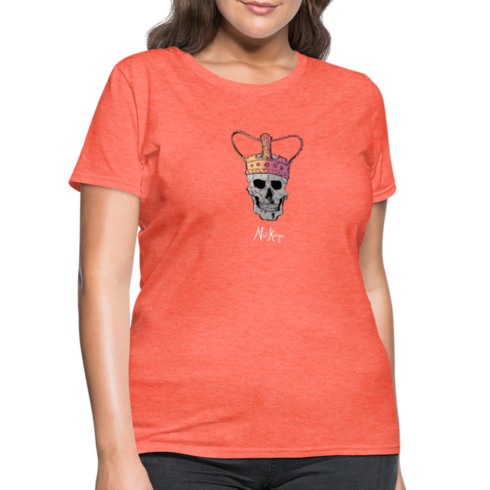 No Kings | Women's Tee - heather coral